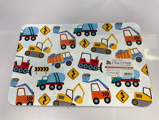 Counter Art Placemat Const Trucks