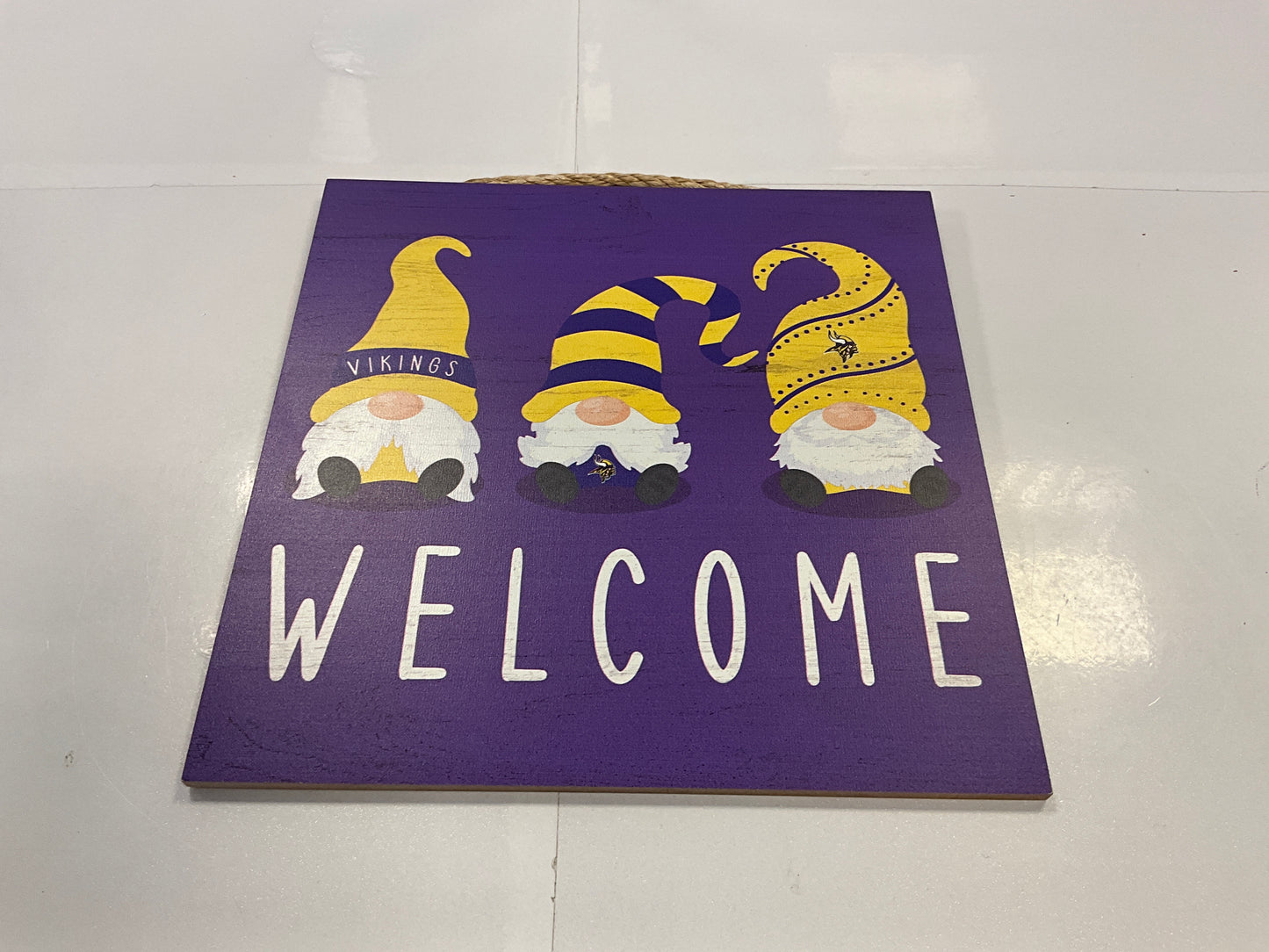 Fan C Welcome Sign Vikings Gnomes