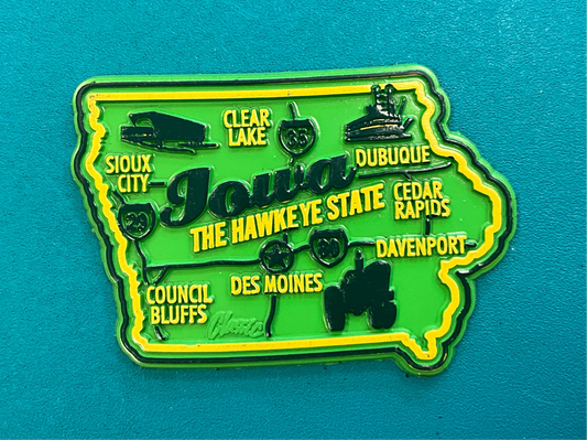 7 Star Green Iowa Magnet