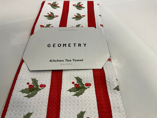 Geom Tea Christmas Holly Stripe