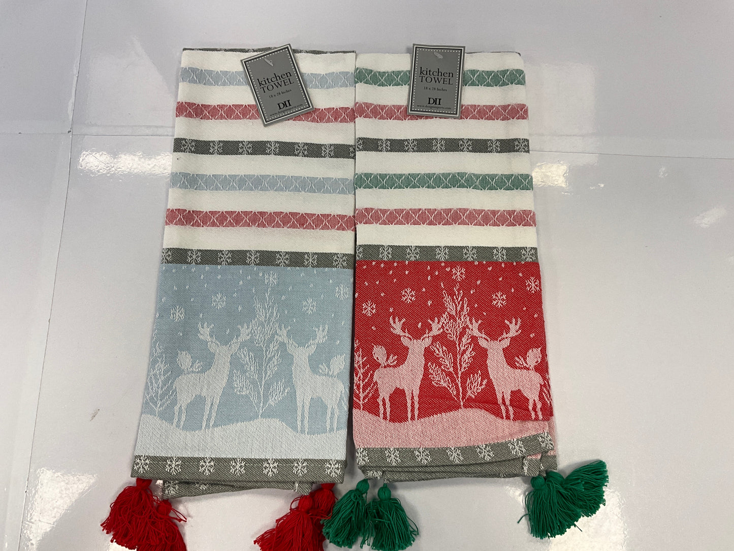 DI Reindeer Jacquard Dish Towel