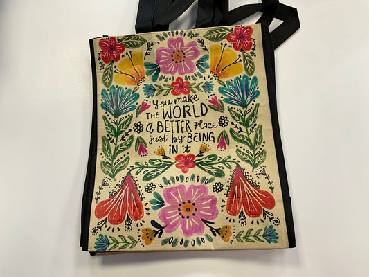 Nat Life Reusable Tote L You Make The World
