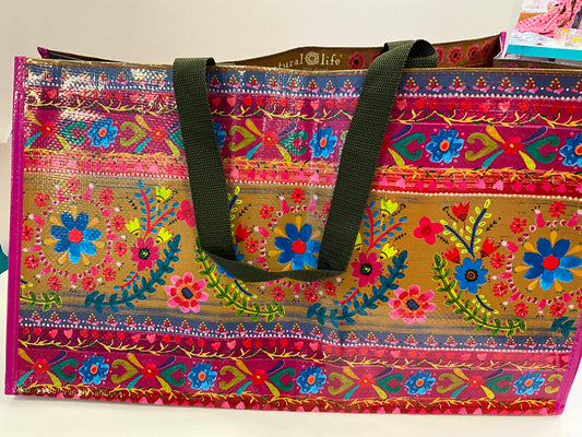 Nat Life Carry All Tote Folk Floral
