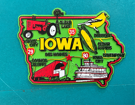 7 Star Iowa Montage Magnet