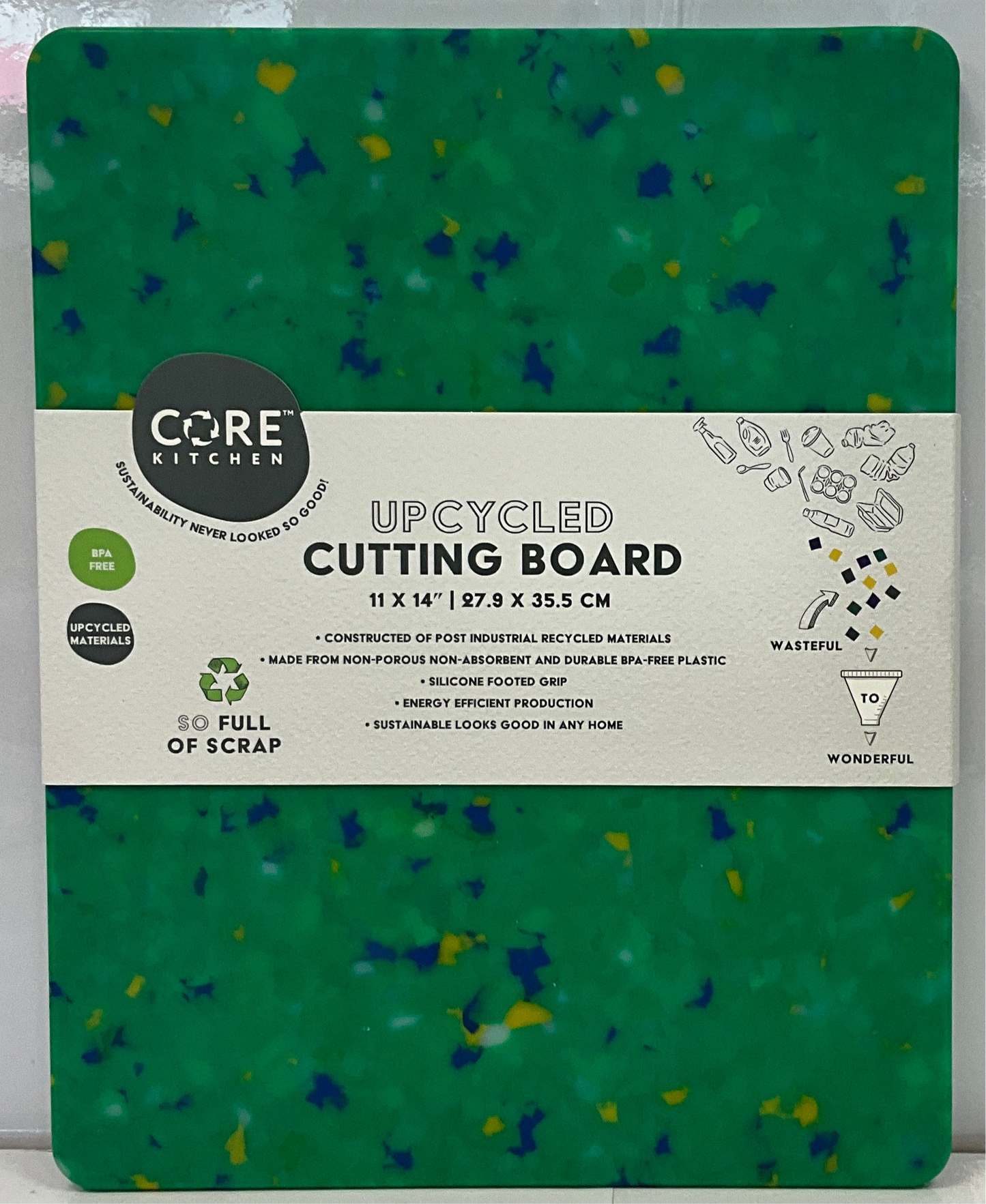 Core Cutting Board Med Green