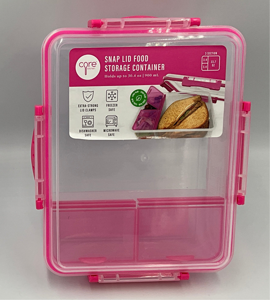 Core Food Storage 3 Section Pink