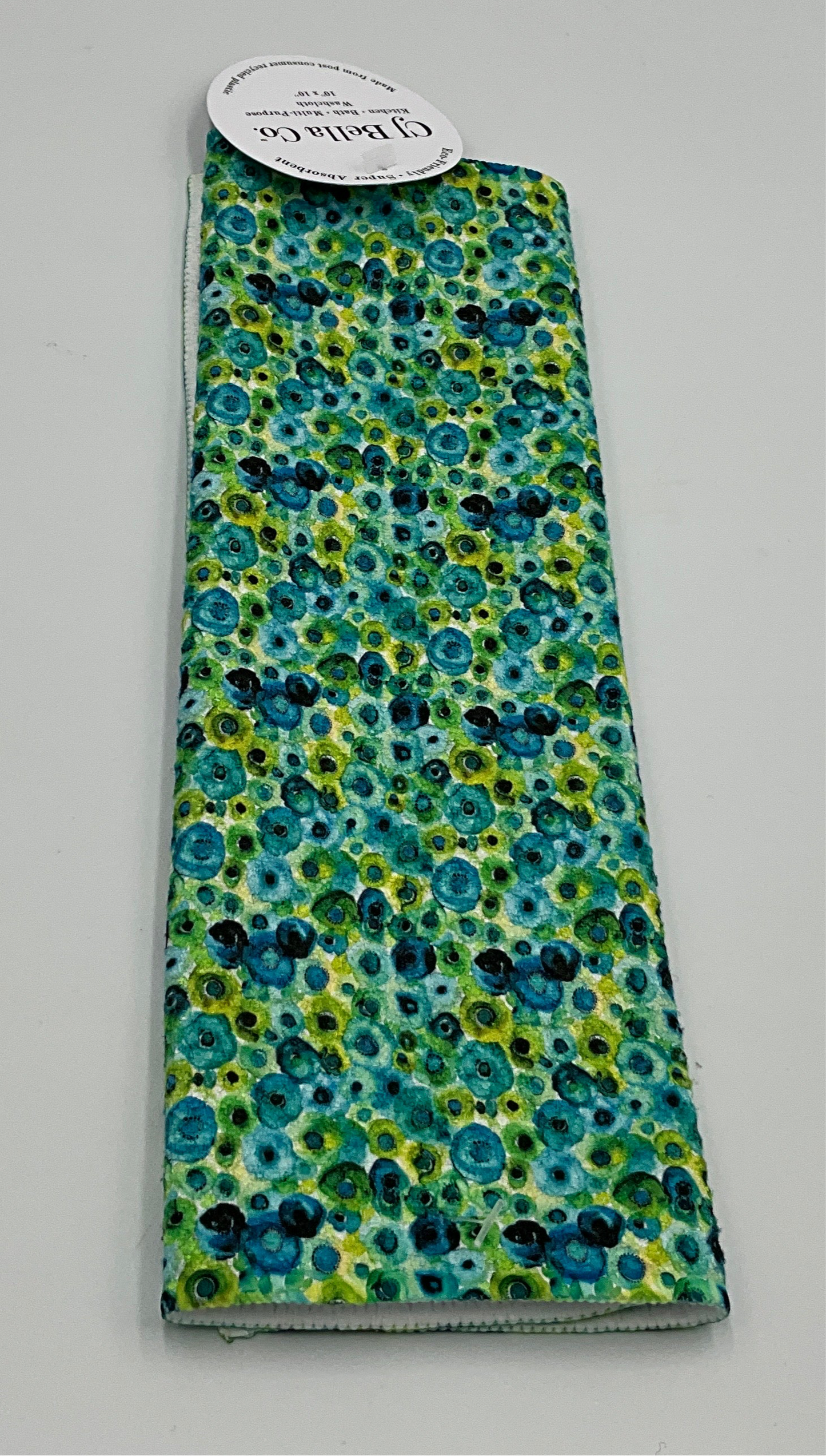 CJB Dish Blue Green Blobs