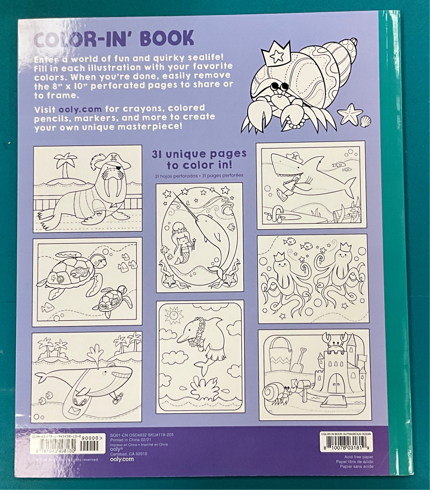 Ooly Color In Outrageous Ocean