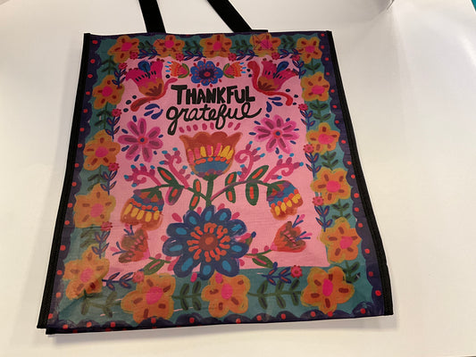Nat Life Reusable Tote XL Thankful & Grateful