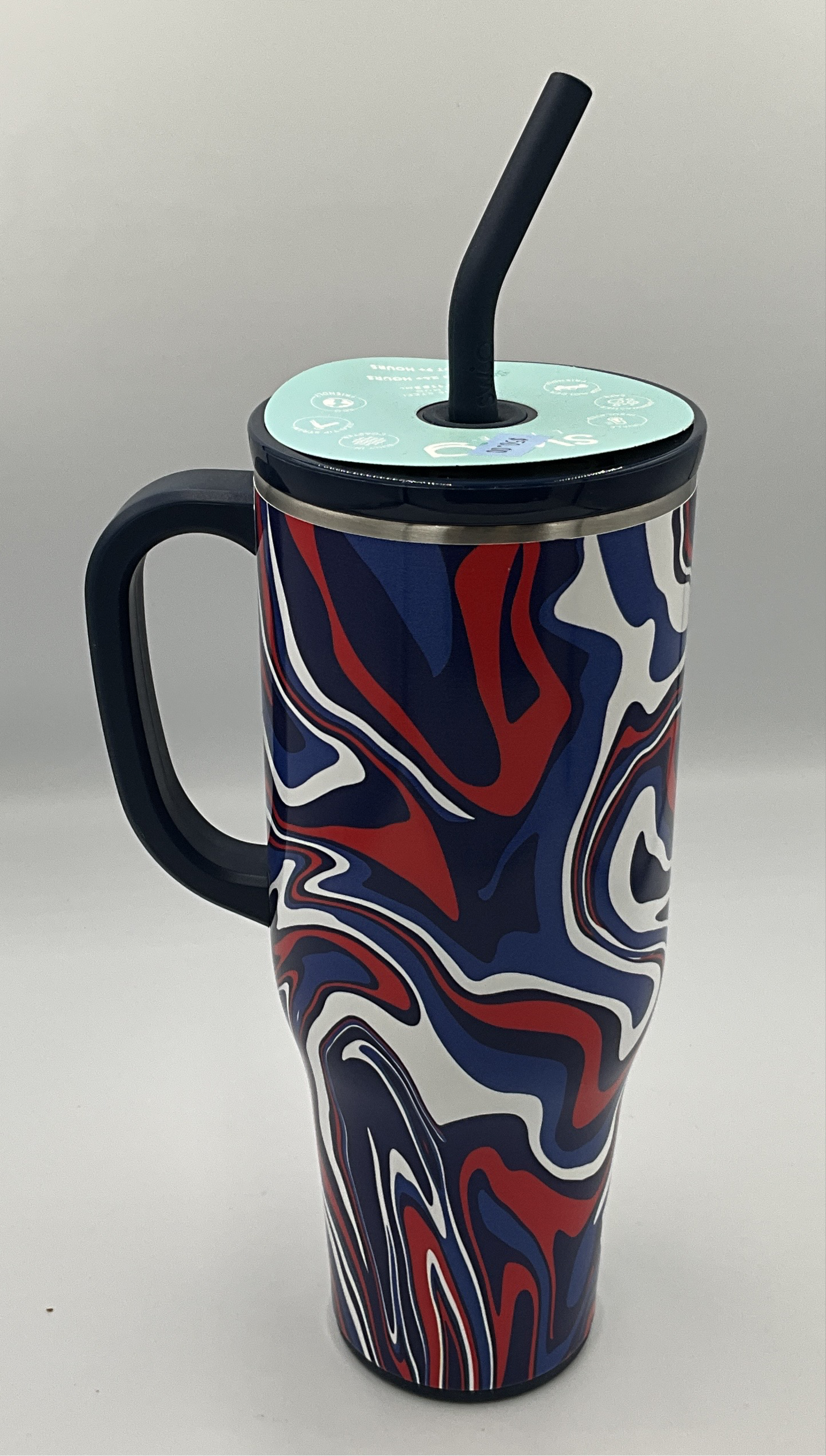 Swig 40oz Mug Fan Red Navy