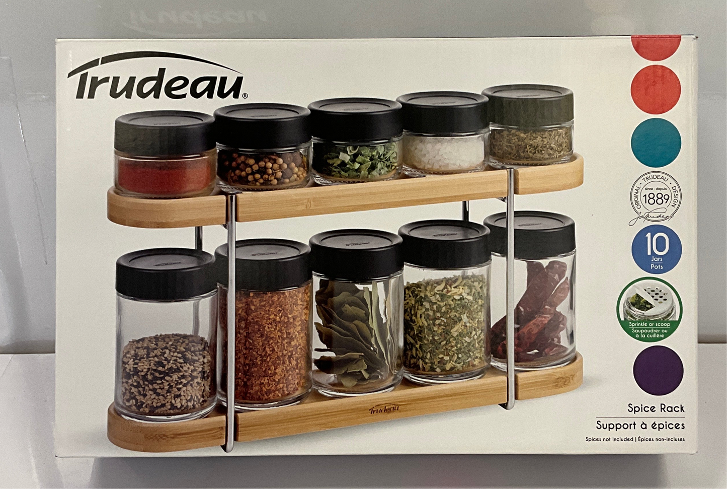 Trudeau Spice Rack 10bottle