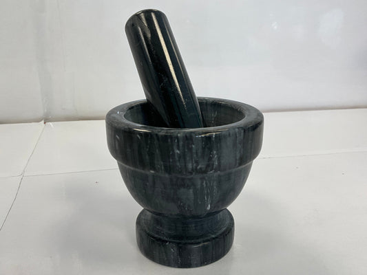 Fox Mortar Pestle Black Marble