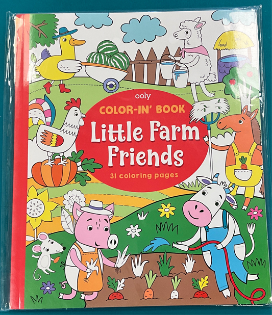 Ooly Color In Book Little Farm Friends