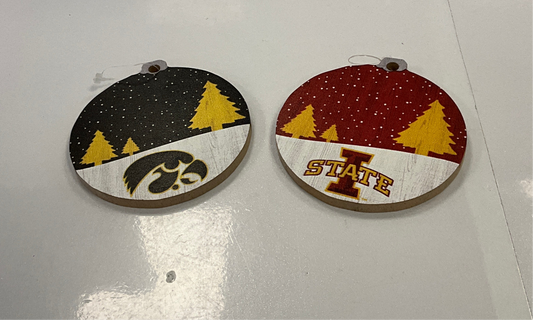Fan C Ornaments- Hawkeyes and Cyclones