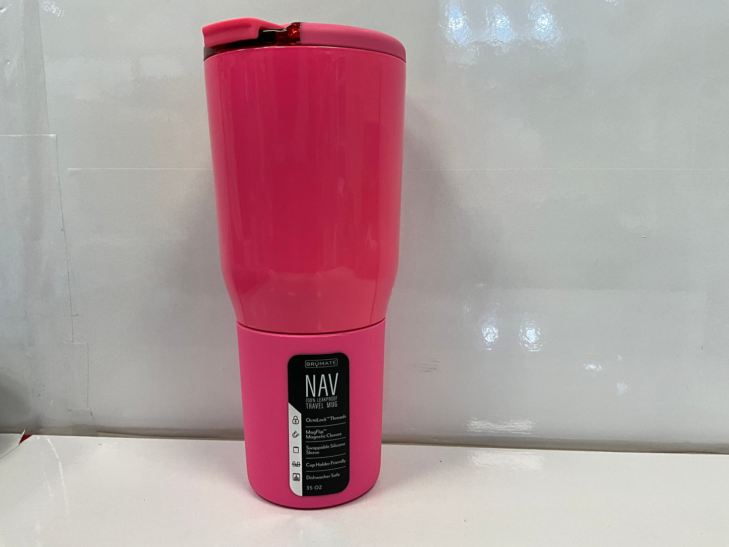 Brum Nav 35oz Neon Pink Tumbler