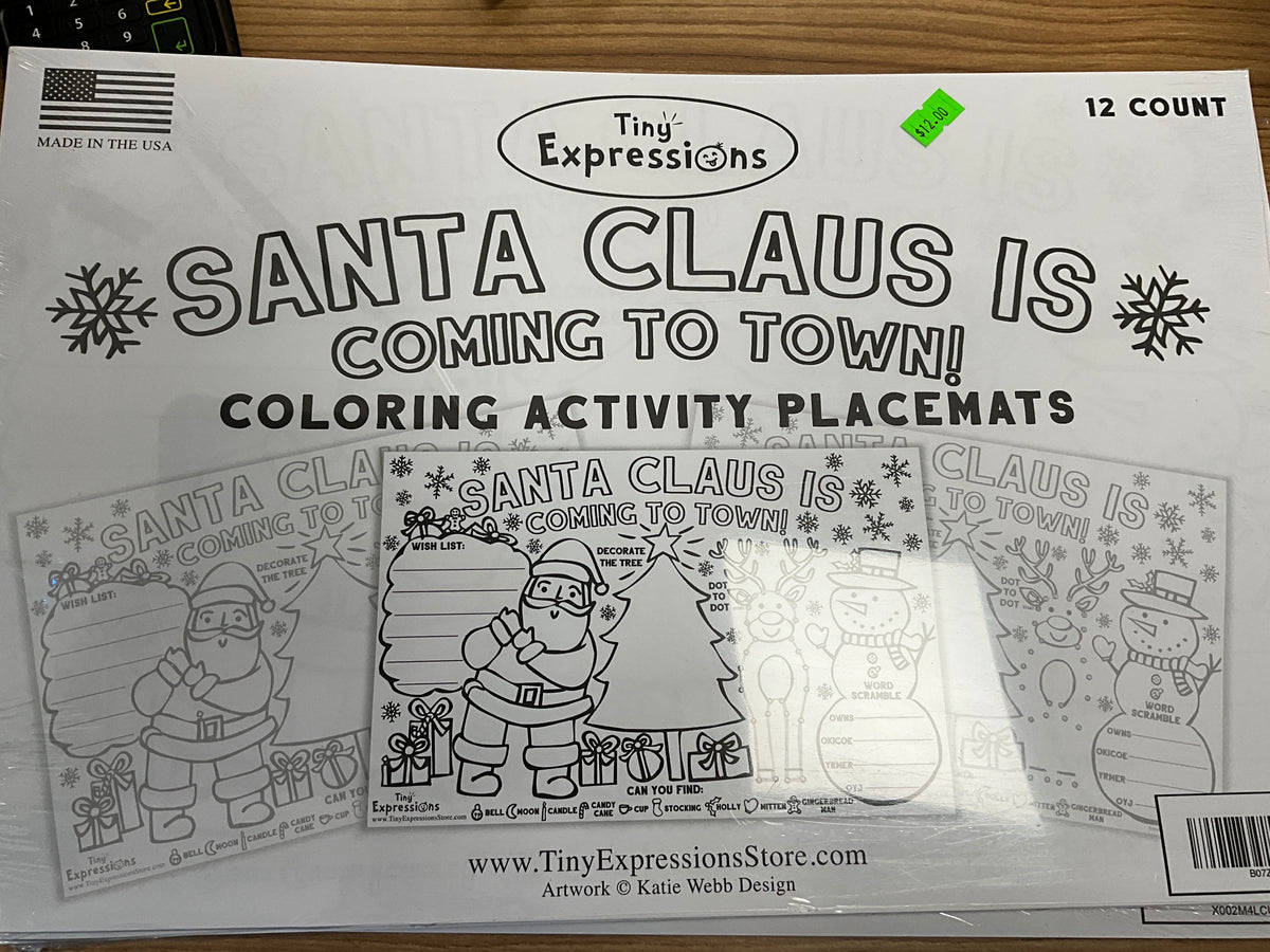 Tiny Ex Coloring Plcmts Santa