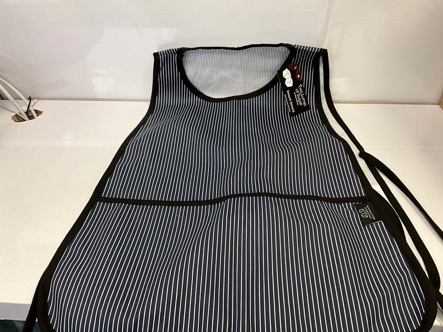 2 Lumps Smock Navy Pinstripe
