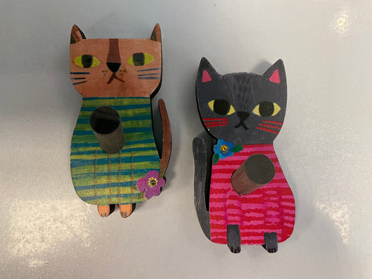 Nat Life Mini Wall Hooks Cats