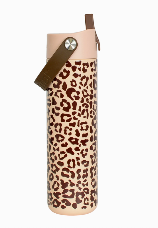 Elem 24oz Bottle Beige Leopard