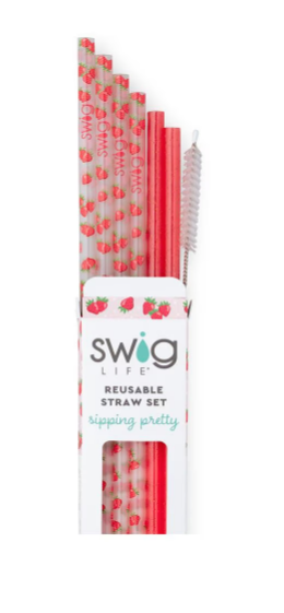 Swig Straw Pack Strawberry Shortcake